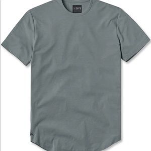 NWT never worn cuts clothing crew curve hem t-shirt in sage